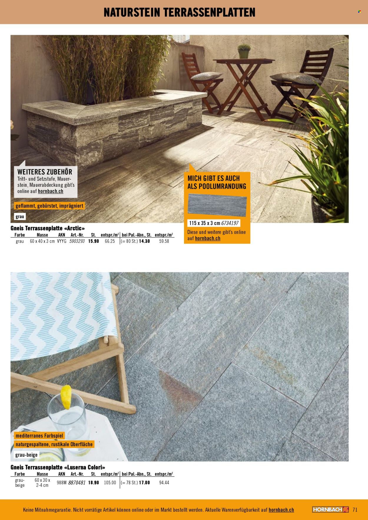 Catalogue Hornbach. Page 71