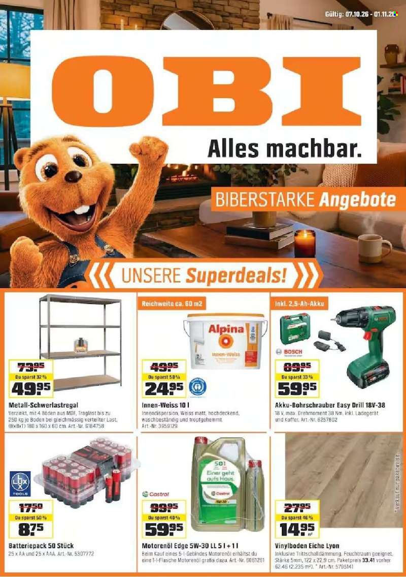 Prospekte OBI - 7.10.2026 - 1.11.2026.