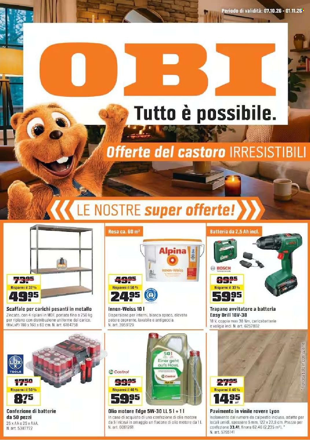 Catalogue OBI - 7.10.2026 - 1.11.2026. Page 1