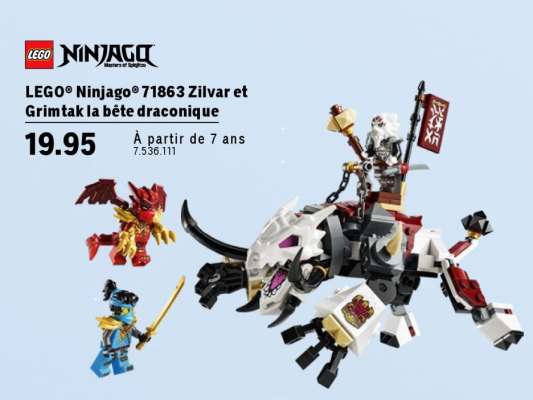 LEGO® Ninjago® 71863 Zilvar et Grimtack la bête draconique