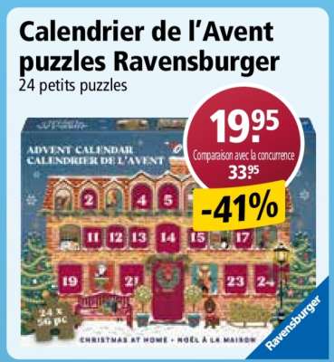 Calendrier de l’Avent puzzles Ravensburger