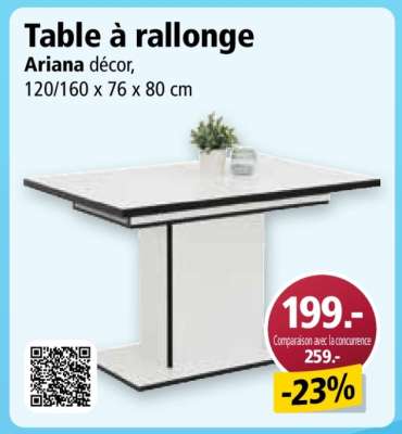 Table à rallonge