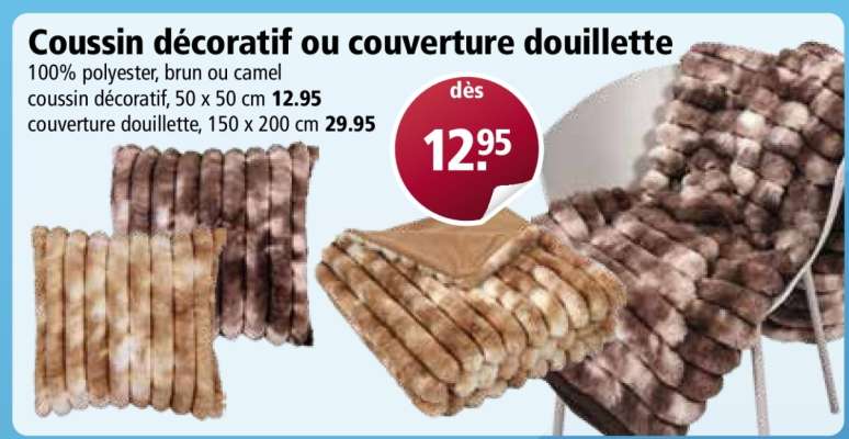 Coussin décoratif ou couverture douillette