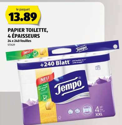 PAPIER TOILETTE 4 ÉPAISSEURS