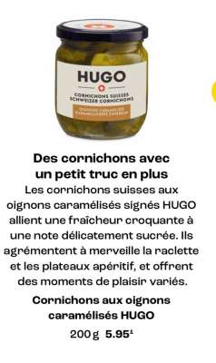 Cornichons aux oignons caramélisés HUGO