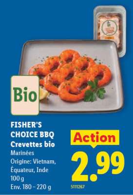 FISHER’S CHOICE BBQ Crevettes bio