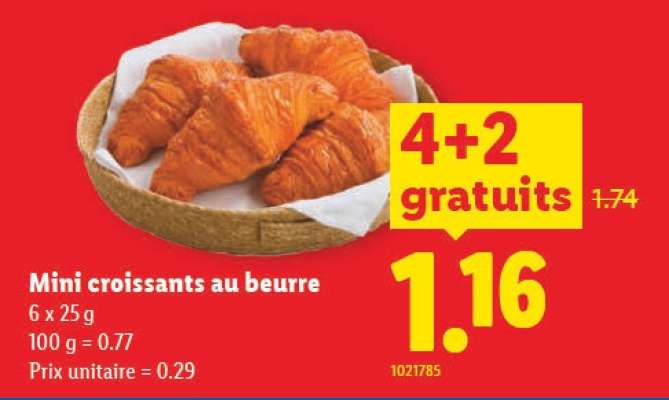 Mini croissants au beurre
