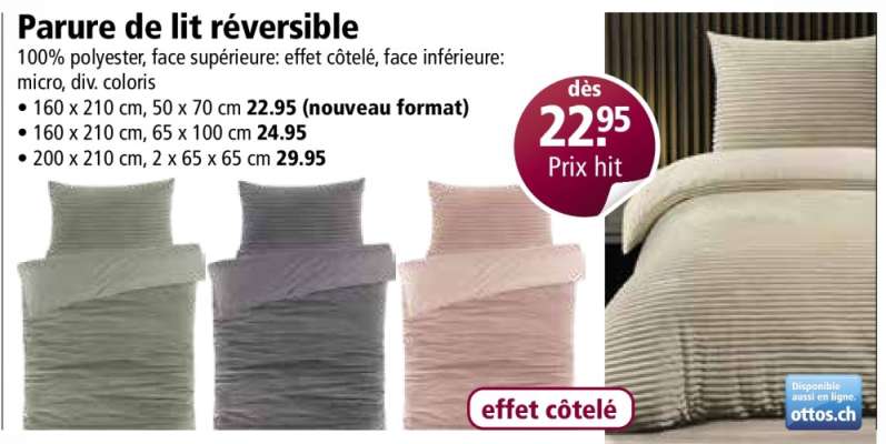 Parure de lit réversible