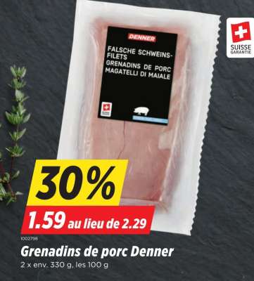 Grenadins de porc Denner