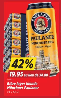 Bière lager blonde Münchner Paulaner