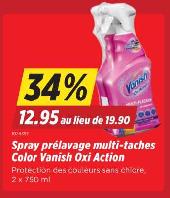 Spray prélavage multi-taches Color Vanish Oxi Action