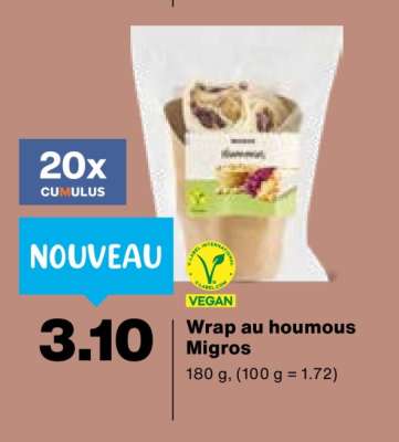 Wrap au houmous Migros