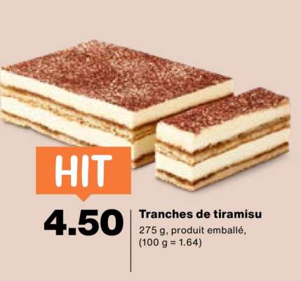 Tranches de tiramisu