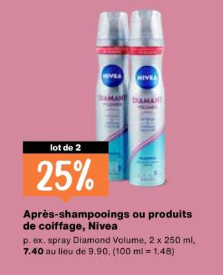 Après-shampooings ou produits de coiffage, Nivea