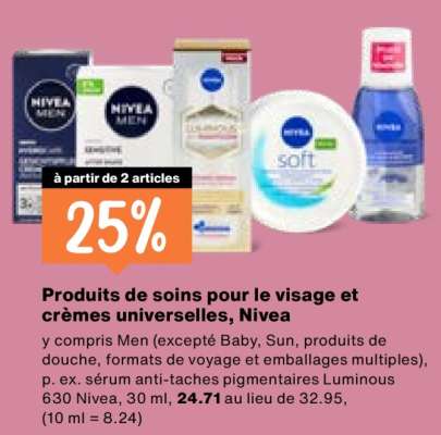 Produits de soins pour le visage et crèmes universelles, Nivea