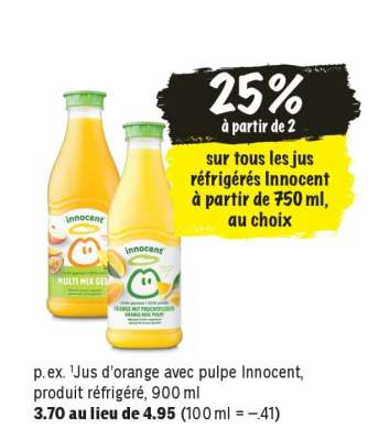 Innocent Jus d’orange avec pulpe