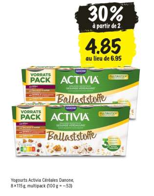 Yogourts Activia Céréales Danone