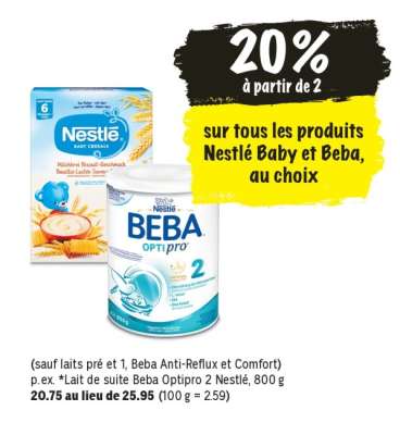 Lait de suite Beba Optipro 2 Nestlé