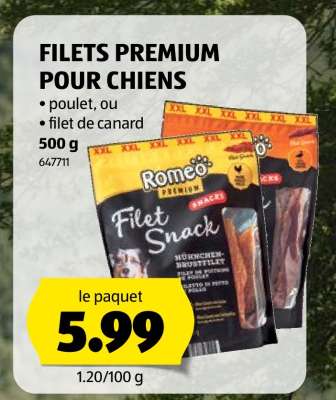 FILETS PREMIUM POUR CHIENS
